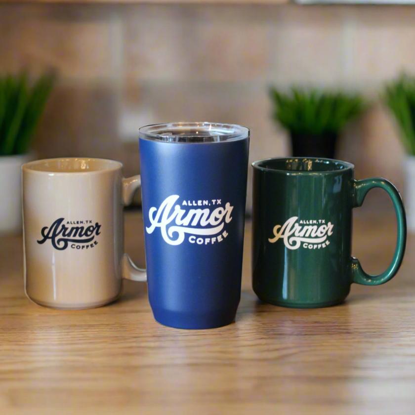 15oz Coffee Mug White – Armor Coffee Company